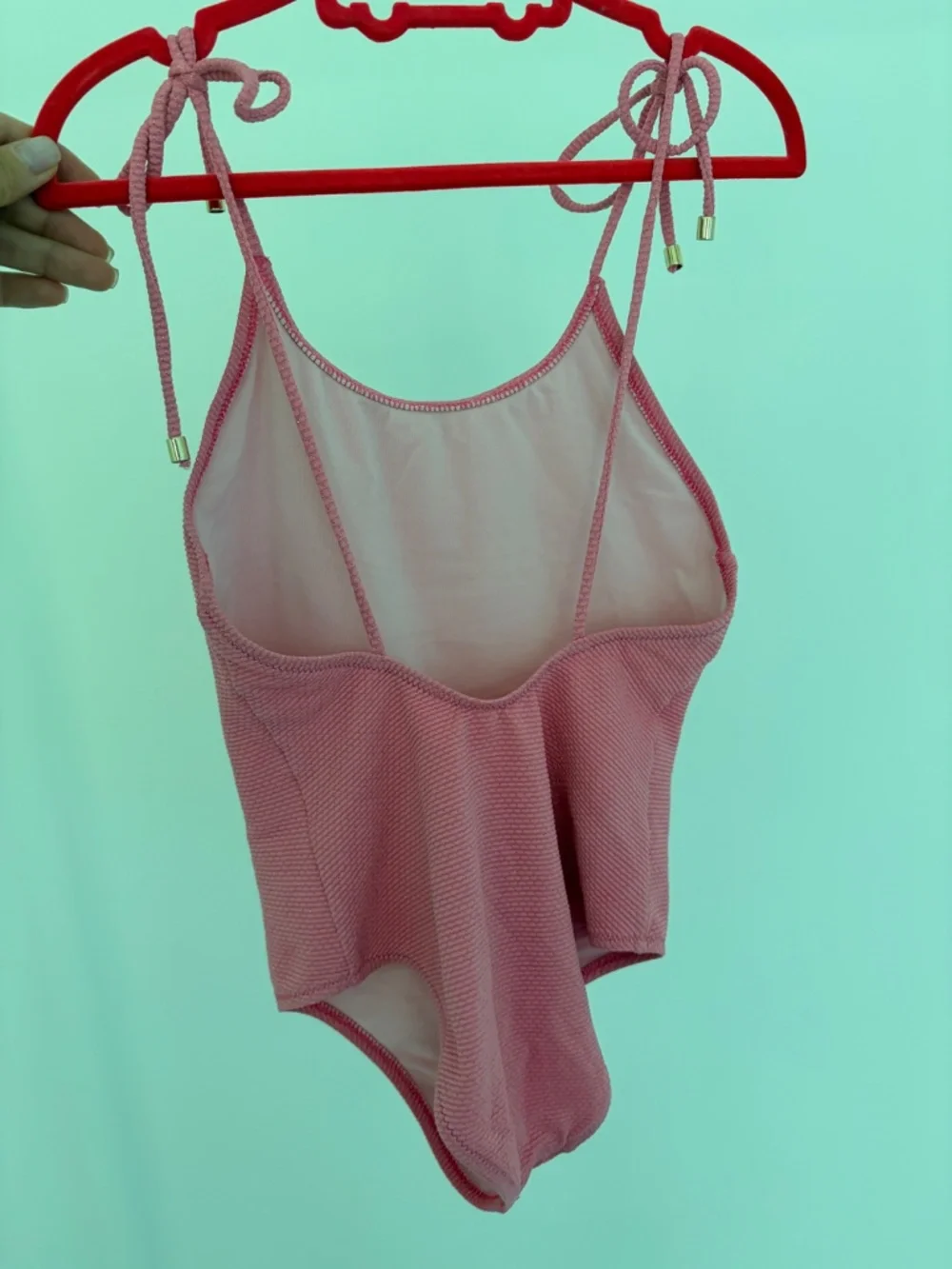Lison Paris Bahamas Pink/Gold Lurex One-Piece Swimsuit